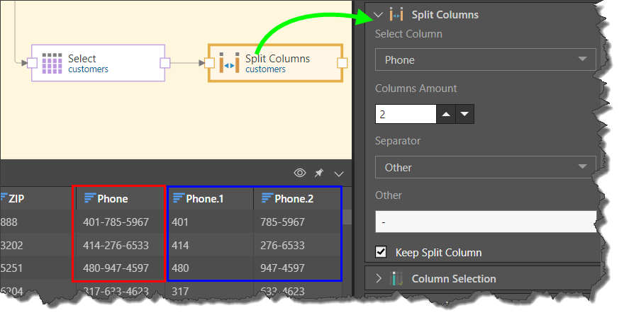 split-columns